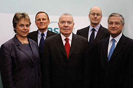 Marie-Pierre COMETS, Michel BOURGUIGNON, André-Claude LACOSTE, Marc SANSON, Jean-Rémi GOUZE, ASN's Commission members