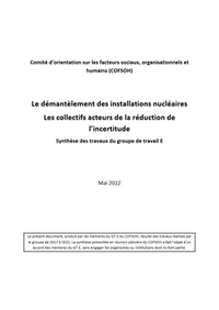 Rapport du COFSOH sur le démantèlement des installations nucléaires